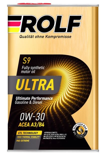 ROLF 0W30 Ultra A3/B4 SL/CF 1л (металл)