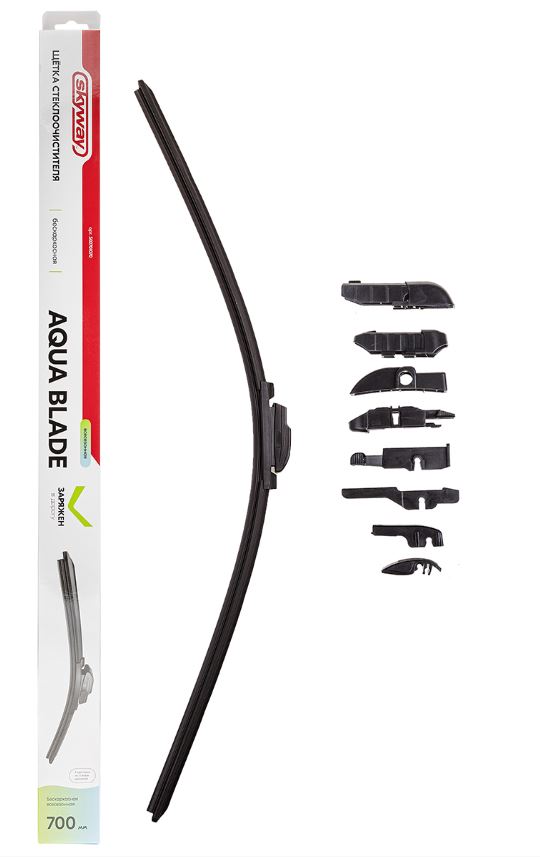 Щетка ст/очист. бескаркасная SKYWAY СТАНДАРТ 9 адаптеров 70см/28